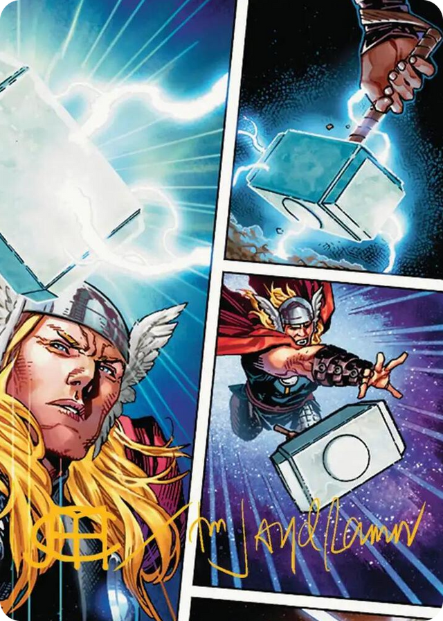0019 Mjolnir, Hammer of Thor Art Card (Gold-Stamped Signature) S Art Series: Marvel Super Heroes