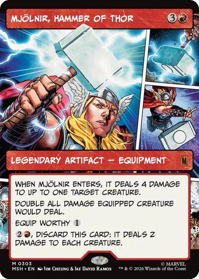 0303 Mjolnir, Hammer of Thor (Borderless) (0303) M Marvel Super Heroes