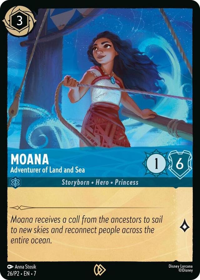 0026 Moana - Adventurer of Land and Sea Promo Disney Lorcana Promo Cards
