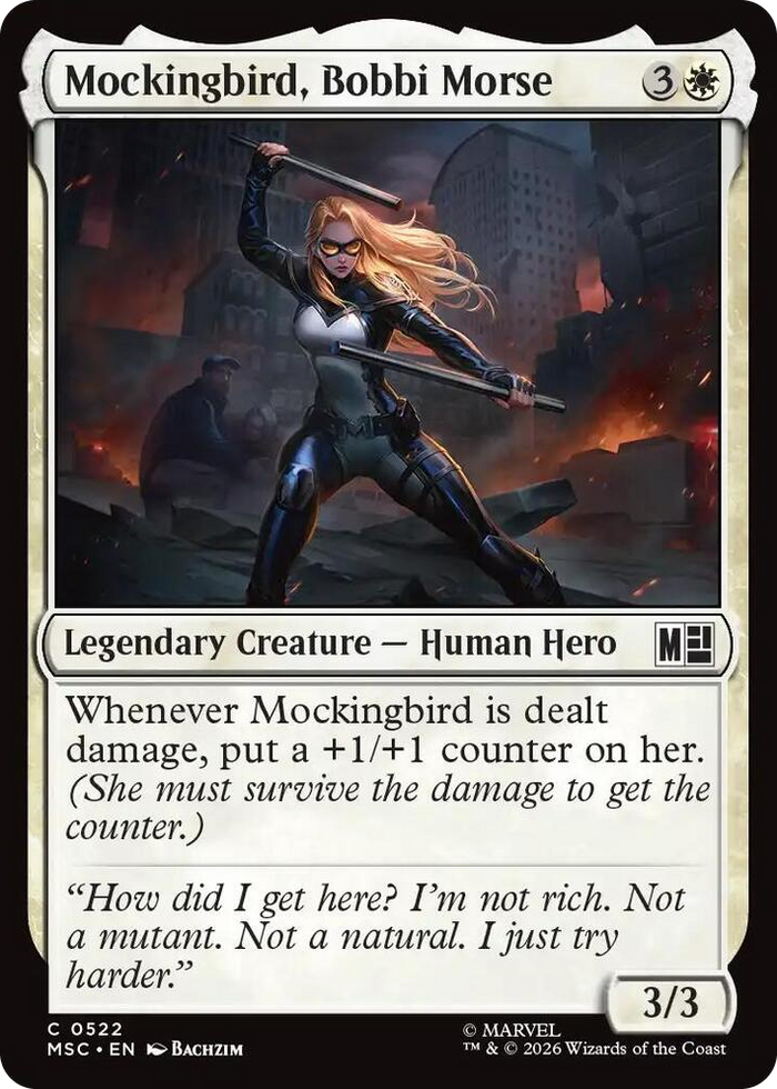 Mockingbird, Bobbi Morse (0522) #522 C - Commander: Marvel Super Heroes Pokemon card