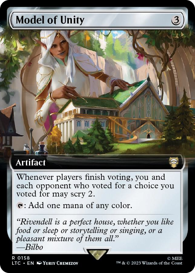 Model of Unity (Extended Art) #158 R - Commander: The Lord of the Rings: Tales of Middle-earth Pokemon card