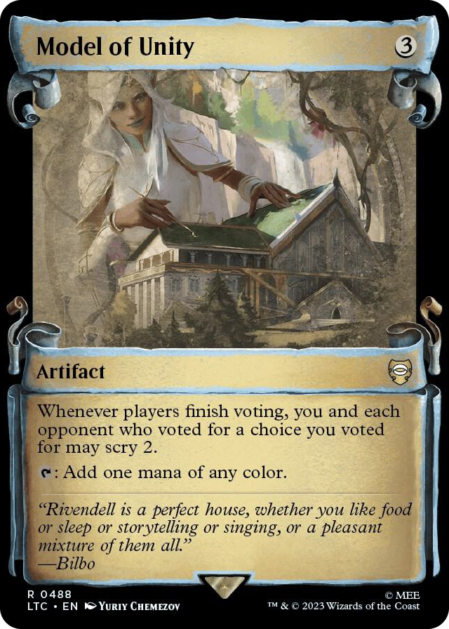 Model of Unity (Showcase Scrolls) #488 R - Commander: The Lord of the Rings: Tales of Middle-earth Pokemon card