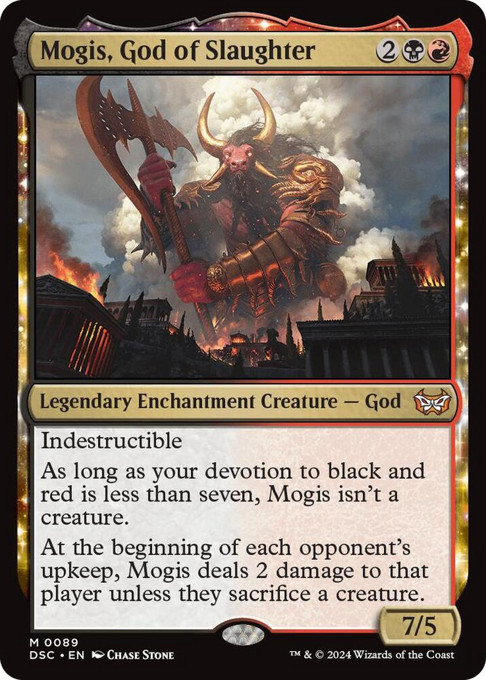 Mogis, God of Slaughter #89 M - Commander: Duskmourn: House of Horror Pokemon card