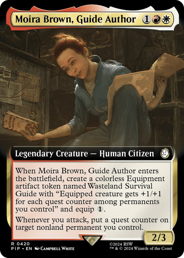 0420 Moira Brown, Guide Author (Extended Art) R Universes Beyond: Fallout