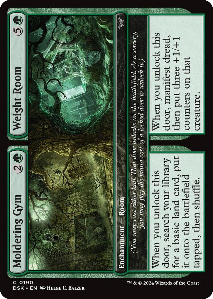 Moldering Gym // Weight Room #190 C - Duskmourn: House of Horror Pokemon card