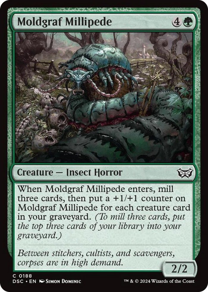 Moldgraf Millipede #188 C - Commander: Duskmourn: House of Horror Pokemon card