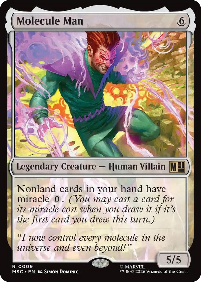 Molecule Man #9 R - Commander: Marvel Super Heroes Pokemon card