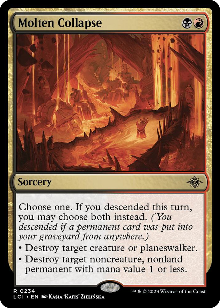 Molten Collapse #234 R - The Lost Caverns of Ixalan Pokemon card