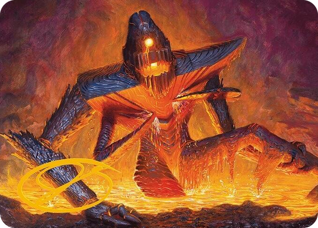 0005 Molten Gatekeeper Art Card (Gold-Stamped Signature) S Art Series: Modern Horizons 3