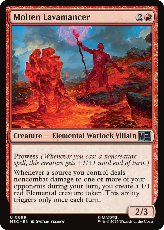 Molten Lavamancer #699 U - Commander: Marvel Super Heroes Pokemon card
