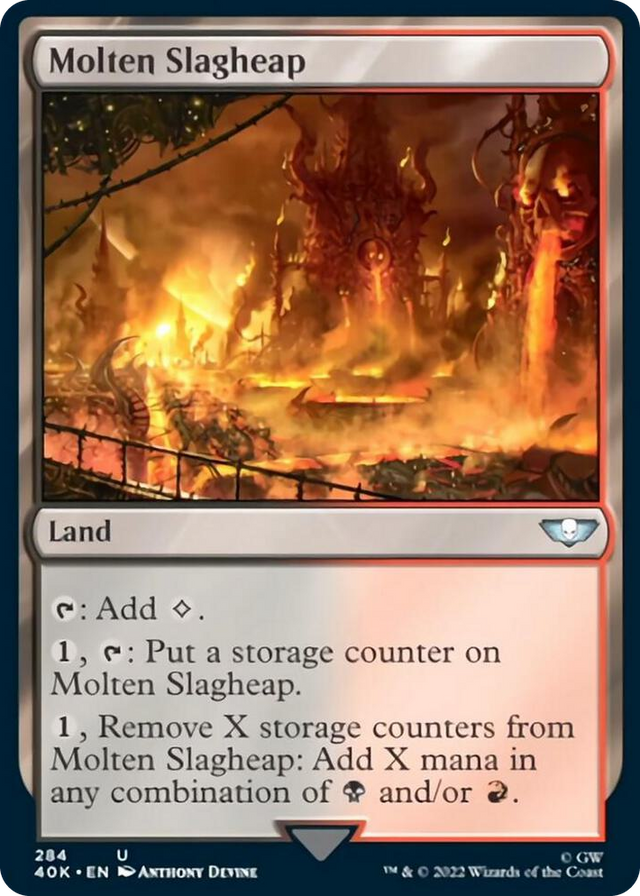 0284 Molten Slagheap (Surge Foil) U Universes Beyond: Warhammer 40,000
