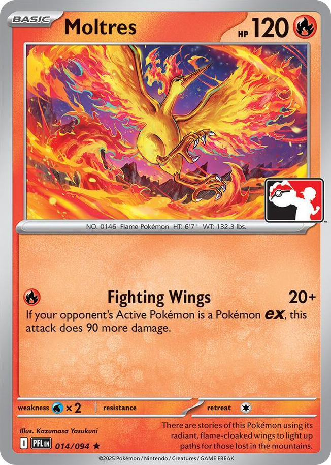 0014 Moltres Rare Prize Pack Series Cards
