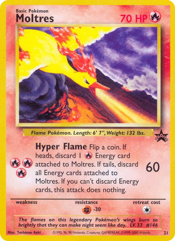 0021 Moltres Promo WoTC Promo