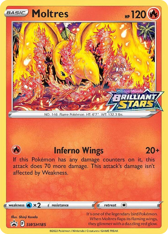 0185 Moltres - SWSH185 Promo Sword & Shield Promo Cards