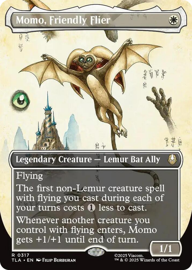 0317 Momo, Friendly Flier (Borderless) R The Last Airbender