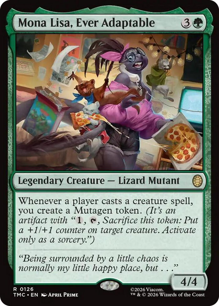 Mona Lisa, Ever Adaptable #126 R - Commander: Teenage Mutant Ninja Turtles Pokemon card
