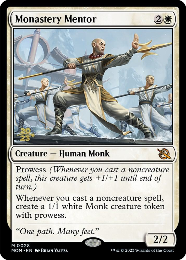 0028 Monastery Mentor M Prerelease Cards