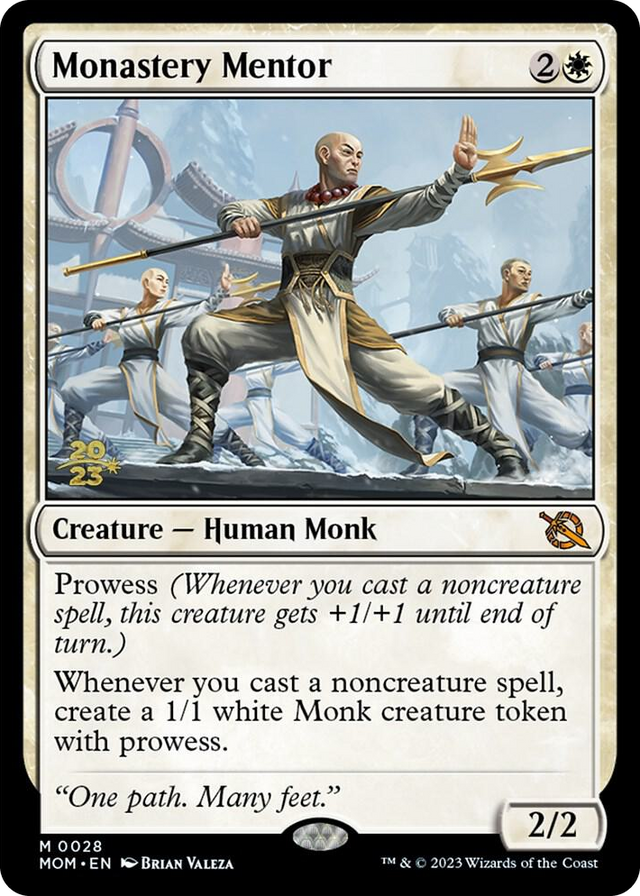 0028 Monastery Mentor M Prerelease Cards