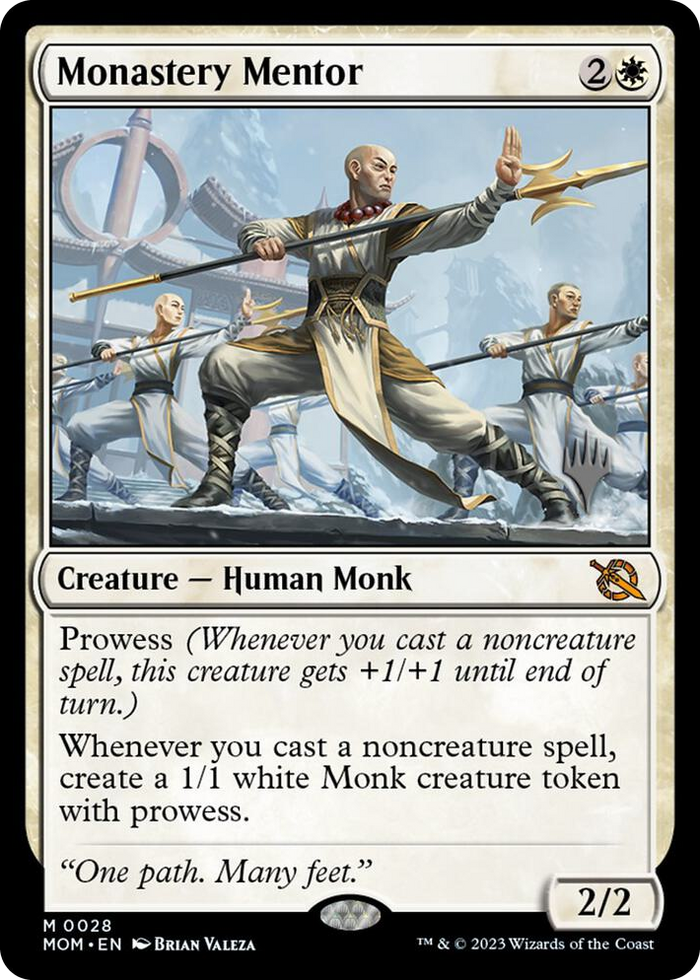 Monastery Mentor #28 M - Promo Pack: March of the Machine Pokemon card