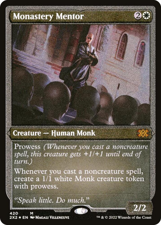 0420 Monastery Mentor (Foil Etched) M Double Masters 2022