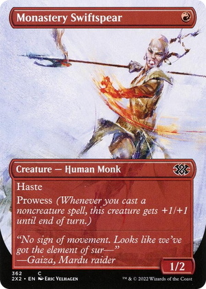 0362 Monastery Swiftspear (Borderless) C Double Masters 2022