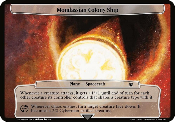 Mondassian Colony Ship #590 T - Planechase: Universes Beyond: Doctor Who Pokemon card