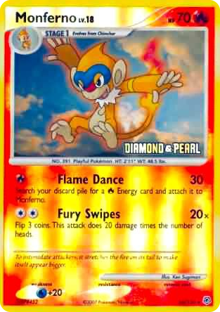 0056 Monferno - 56/130 [Diamond & Pearl] Promo Burger King Promos
