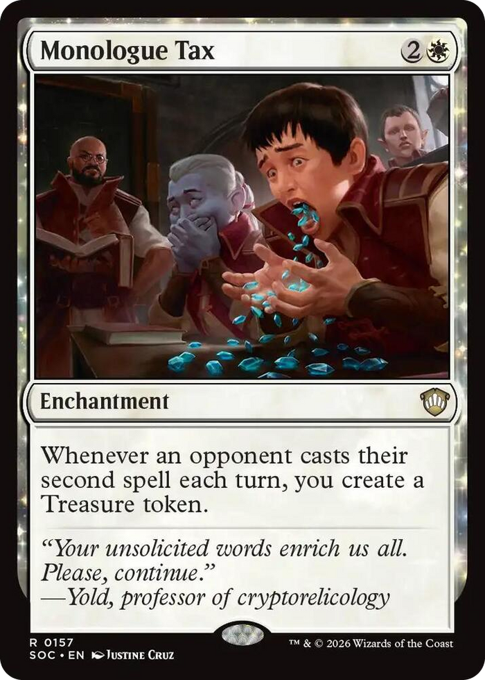 Monologue Tax #157 R - Commander: Secrets of Strixhaven Pokemon card