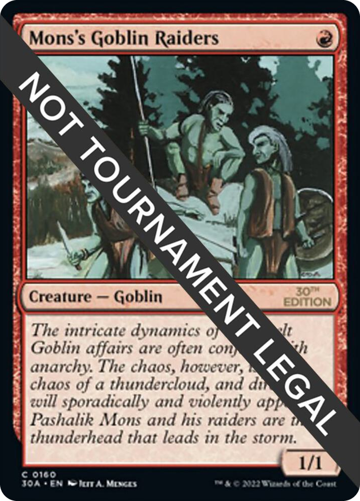 0160 Mons's Goblin Raiders C 30th Anniversary Edition