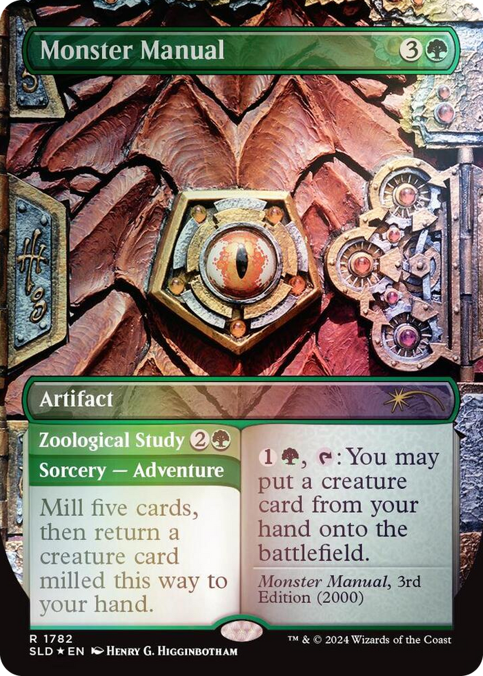 Monster Manual (Rainbow Foil) #1782 R - Secret Lair Drop Series Pokemon card