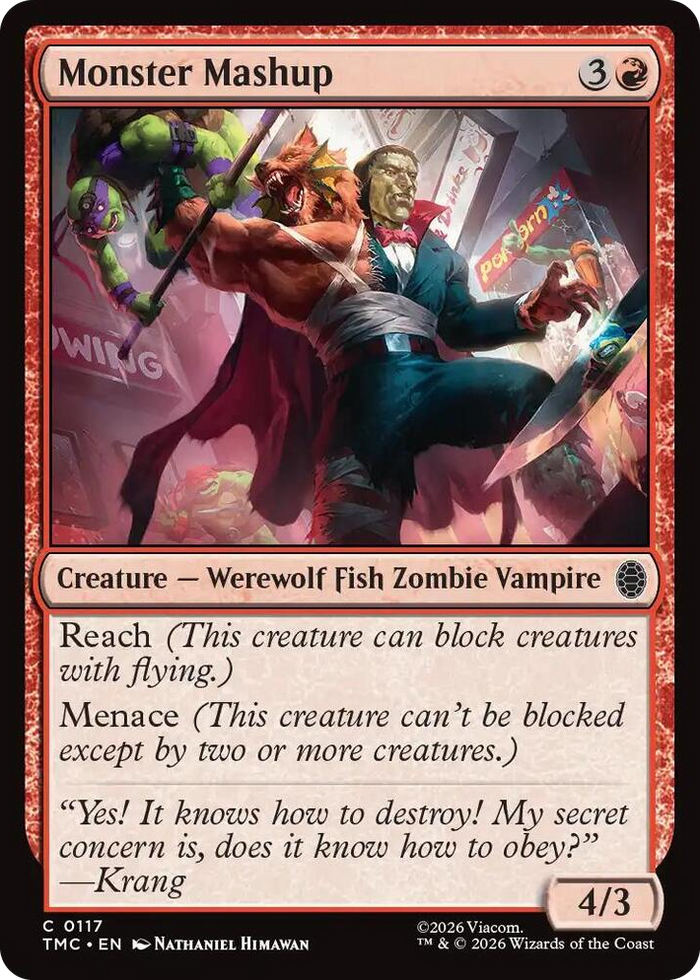 Monster Mashup #117 C - Commander: Teenage Mutant Ninja Turtles Pokemon card