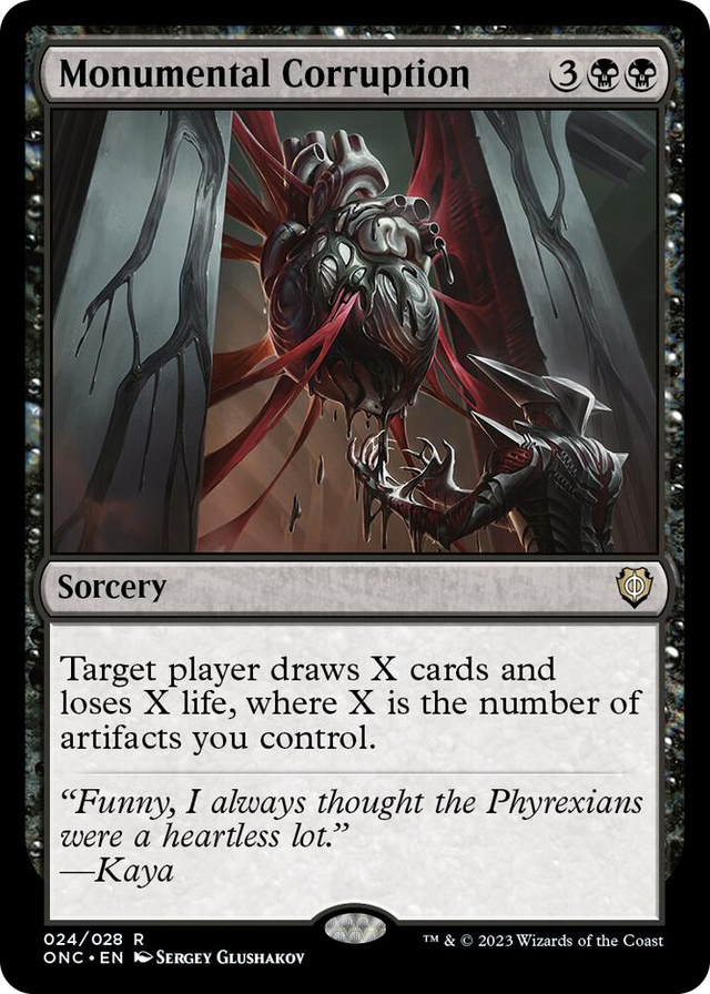 0024 Monumental Corruption R Commander: Phyrexia: All Will Be One