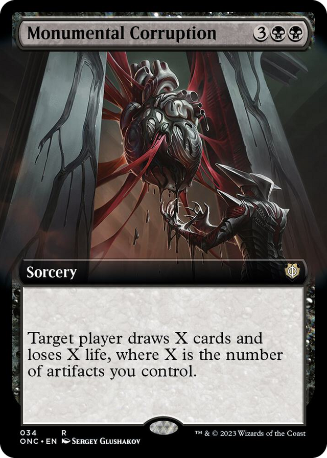 0034 Monumental Corruption (Extended Art) R Commander: Phyrexia: All Will Be One