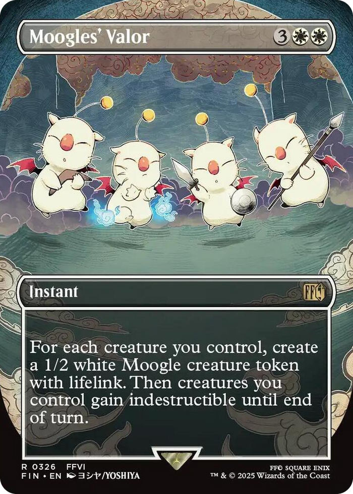 Moogles' Valor (Borderless) #326 R - FINAL FANTASY Pokemon card