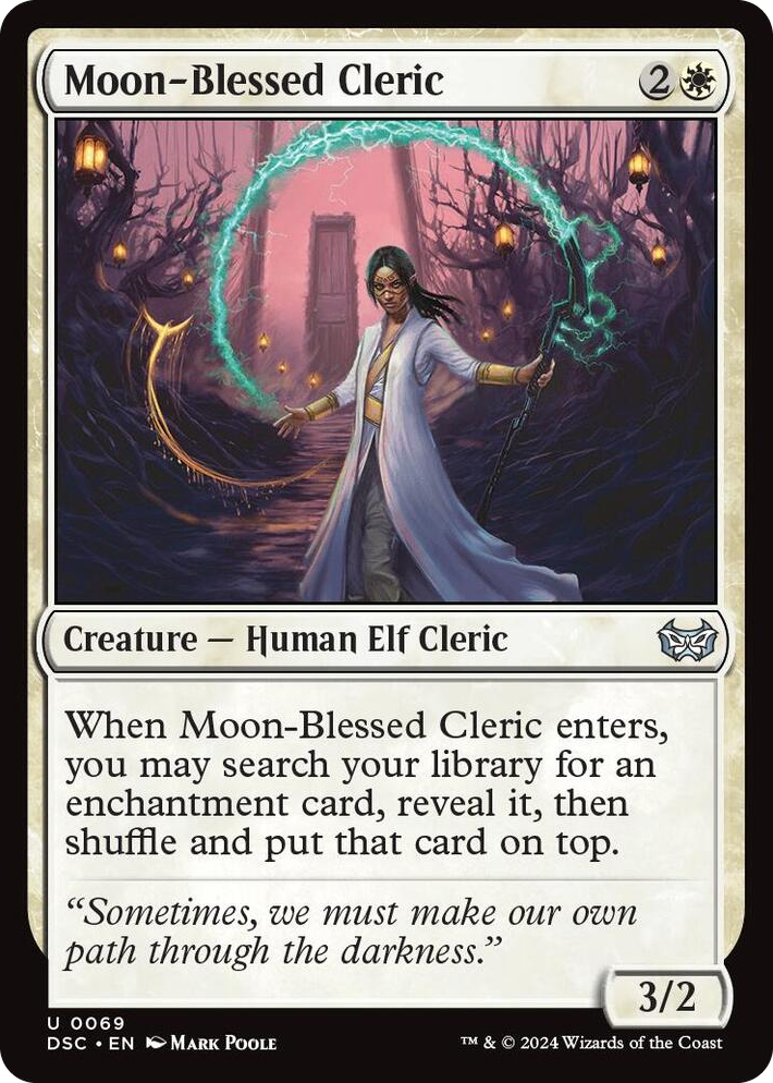 0069 Moon-Blessed Cleric U Commander: Duskmourn: House of Horror