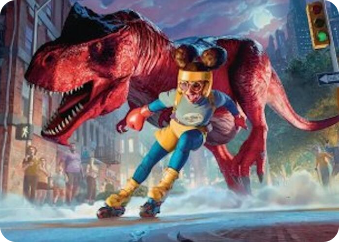 Moon Girl and Devil Dinosaur Art Card #14 S - Art Series: Marvel Super Heroes Pokemon card