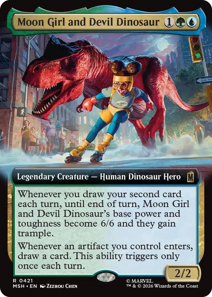 Moon Girl and Devil Dinosaur (Extended Art) #421 R - Marvel Super Heroes Pokemon card