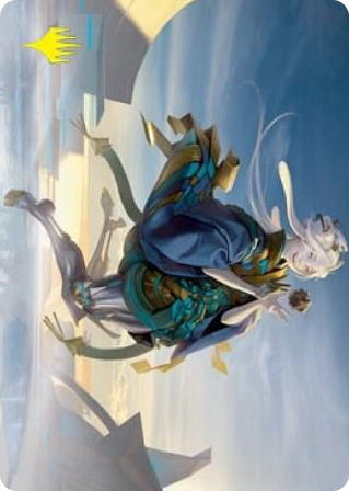 0006 Moonfolk Puzzlemaker Art Card (Gold-Stamped Signature) S Art Series: Kamigawa: Neon Dynasty