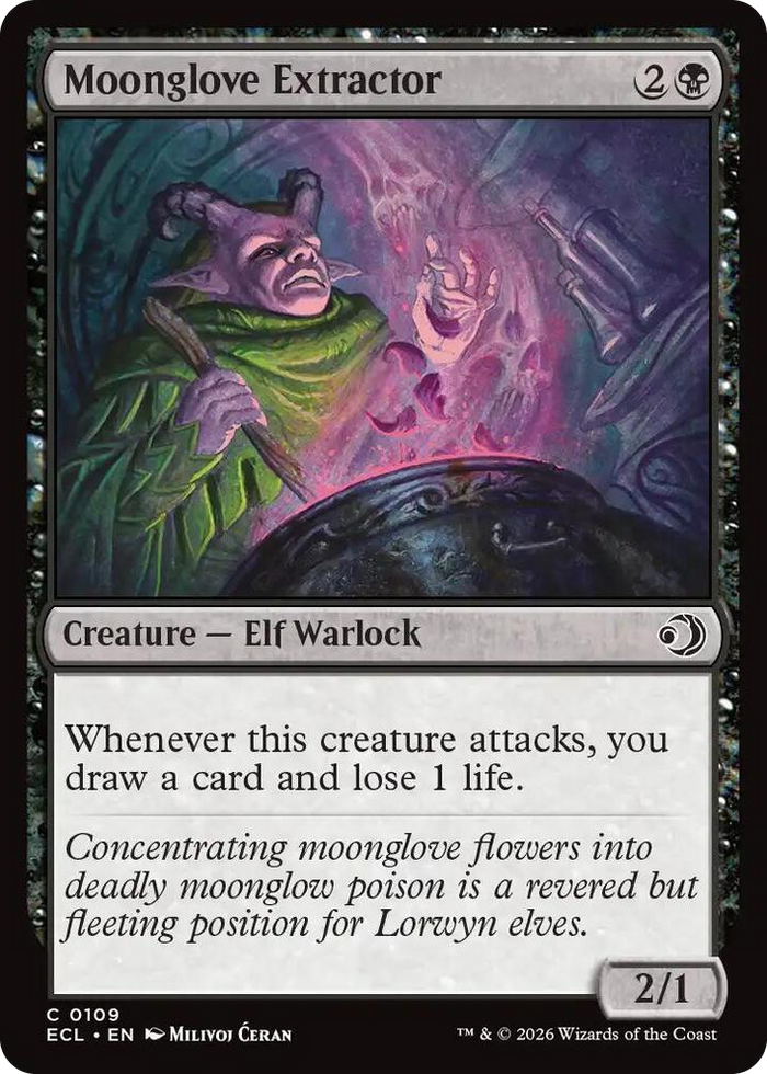 Moonglove Extractor #109 C - Lorwyn Eclipsed Pokemon card