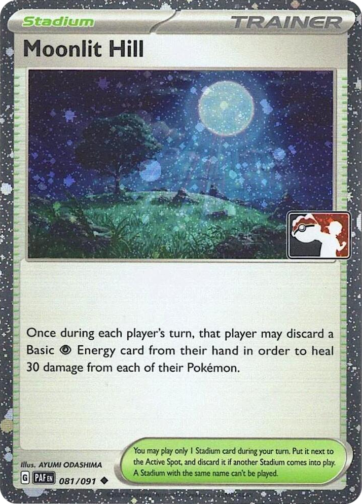 0081 Moonlit Hill - 081/091 (Cosmos Holo) Uncommon Prize Pack Series Cards