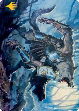 0014 Moonrage Brute Art Card (Gold-Stamped Signature) S Art Series: Innistrad: Midnight Hunt