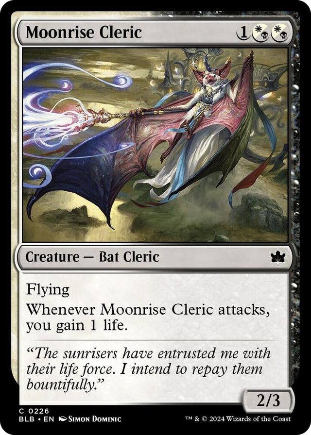 0226 Moonrise Cleric C Bloomburrow
