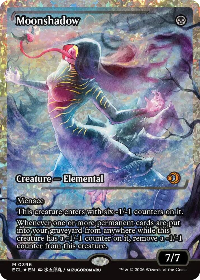 Moonshadow (0396) (Showcase) (Fracture Foil) #396 M - Lorwyn Eclipsed Pokemon card