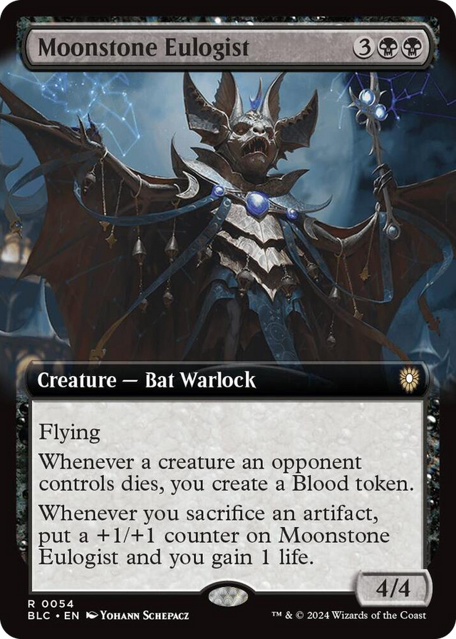 0054 Moonstone Eulogist (Extended Art) R Commander: Bloomburrow