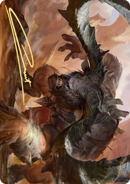 0066 Moraug, Fury of Akoum Art Card (Gold-Stamped Signature) S Art Series: Zendikar Rising