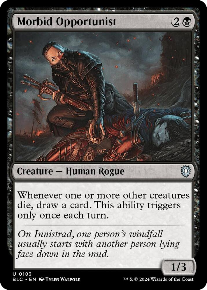 0183 Morbid Opportunist U Commander: Bloomburrow