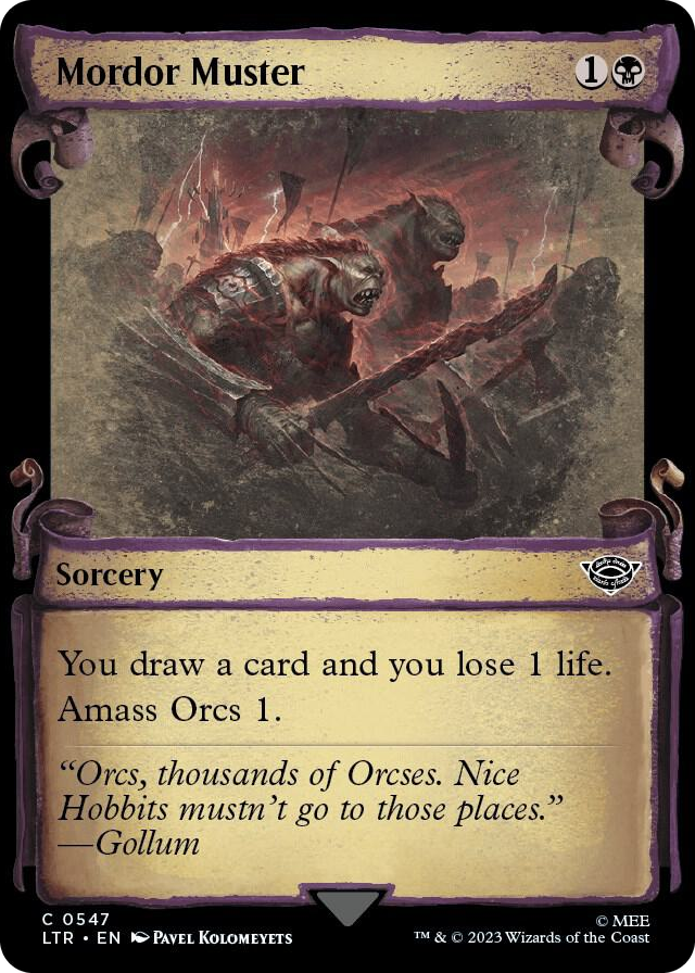 Mordor Muster (Showcase Scrolls) #547 C - Universes Beyond: The Lord of the Rings: Tales of Middle-earth Pokemon card