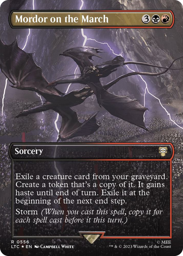 0556 Mordor on the March (Borderless) (Surge Foil) R Commander: The Lord of the Rings: Tales of Middle-earth