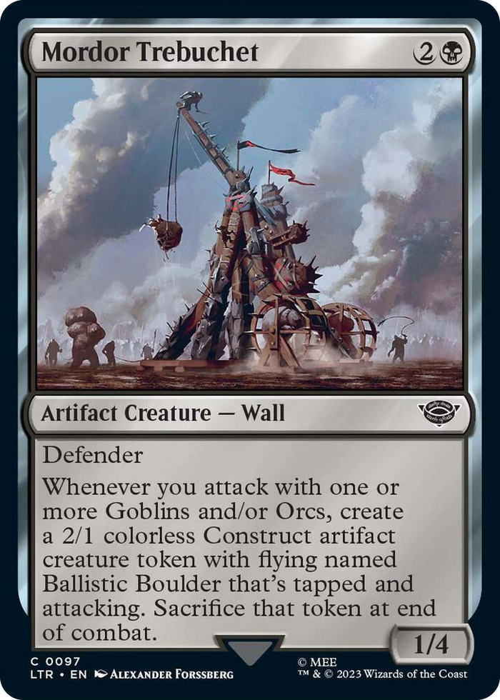 Mordor Trebuchet #97 C - Universes Beyond: The Lord of the Rings: Tales of Middle-earth Pokemon card