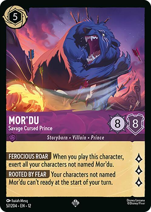 0057 Mor'du - Savage Cursed Prince Super Rare Wilds Unknown